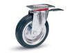 Ruote Industriali In Gomma Con Piastra Girevole E Freno 80Bis Ø Mm.140X37 Piastra Mm.115X85 176H. P. Kg.115 Avo