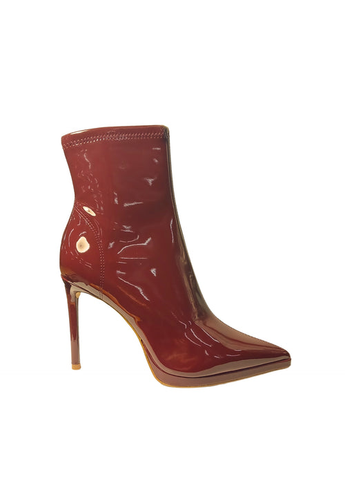 STEVE MADDEN Scarpe Donna Steve Madden Kaylani WNE Pat-Stivaletto in vernice bordeaux con tacco da donna