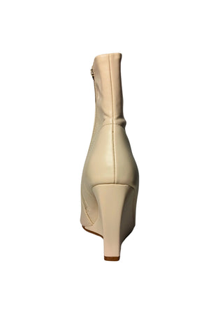 STEVE MADDEN Scarpe Donna Steve Madden Serbia Black- stivaletto bianco con zeppa da donna