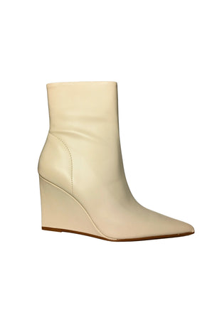 STEVE MADDEN Scarpe Donna Steve Madden Serbia Black- stivaletto bianco con zeppa da donna