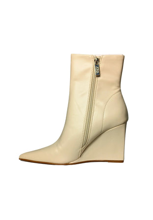 STEVE MADDEN Scarpe Donna Steve Madden Serbia Black- stivaletto bianco con zeppa da donna