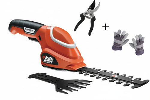 Forbici Cesoia Per Erba E Rami A Batteria Litio In Kit 7V In Kit Black&Decker