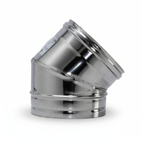 Gomito A 45 ° Acciaio Inox Aisi 304 Monoparete Spessore Mm.05 Ee ¸ Mm.140