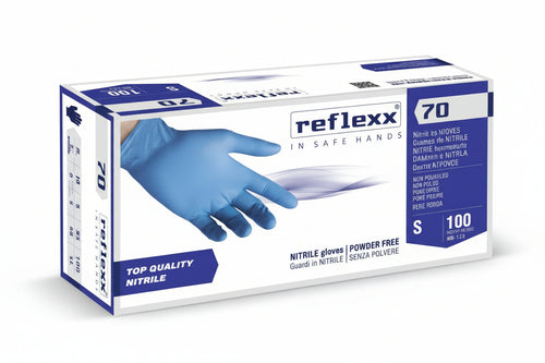Guanto In Nitrile Gr.4,9 Senza Polvere Celeste- - Tg.M In Conf. Da 100 Pz. - 2 Pezzi