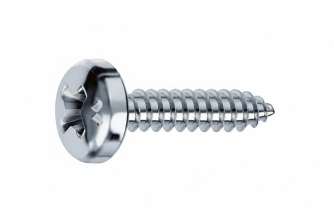 Viti Autofilettanti Testa Cilindrica Acciaio Zincato Bianco- - Ø Mm.3,9X16 - 500 Pezzi Mustad