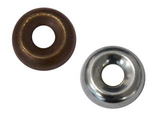 Orli Sottovite- - Ø Est.Mm.16 - Foro Ø Int.Mm.6 Ferro Nichelato - 1000 Pezzi