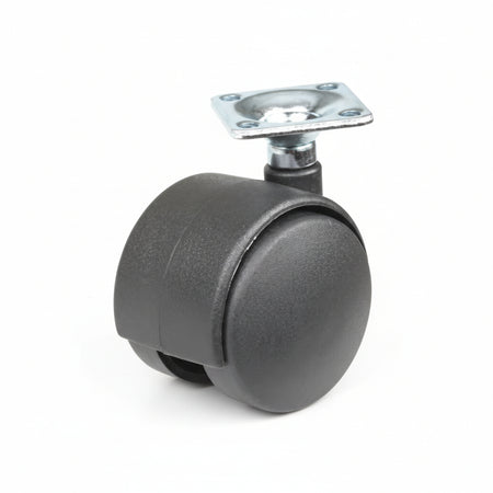 Ruote Doppie In Nylon Con Piastra- - Ø Mm.30 Piastra Mm.28X28 - 4 Pezzi