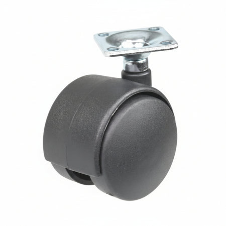 Ruote Doppie In Nylon Con Piastra- - Ø Mm.50 Piastra Mm.36X36 - 4 Pezzi