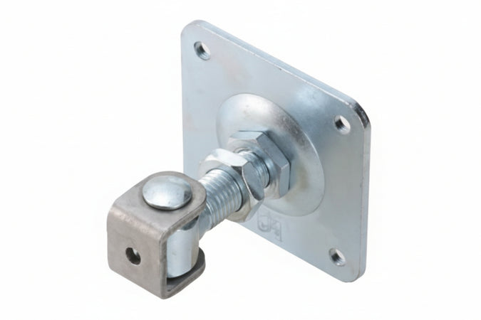 Cardine A Saldare Regolabile Zincato Con Cavallotto E Piastra Art.378- - Mm.27X36X79 M16 - 5 Pezzi Combi