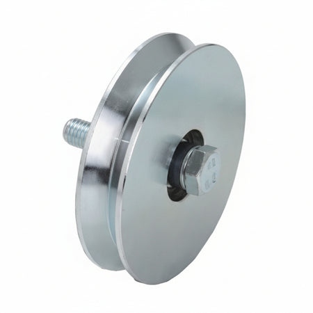 Ruota Cancelli Gola V 1 Cuscinetto A Sfera Art.402- - Ee ¸ Mm.50X16 - Portata Kg.80 - Gola V 92 ° - 2 Pezzi Combi