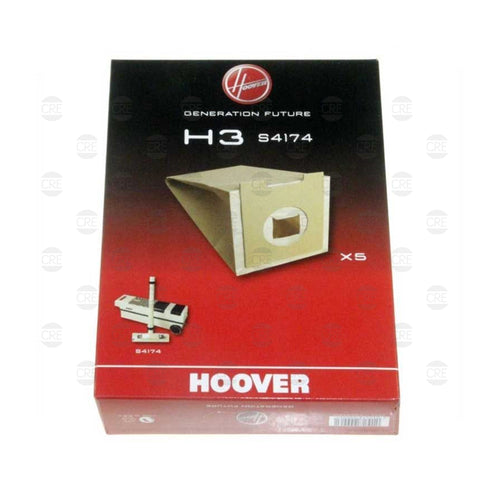 H3 Sacchetti Carta x5 per Aspirapolvere S4174, S4180, S4236, S4250, S4334, S4526
