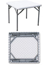 C Tavolo In Acciaio E Hdpe Pieghevole 87X 87Xh74 Cm- I Giardini Del Re- 1,0 Pz