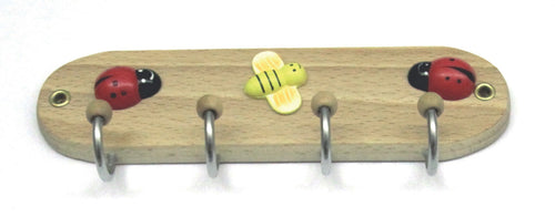 Gancio Adesivo In Legno Coccinella 4 Posti- Diesse- 12,0 Pz