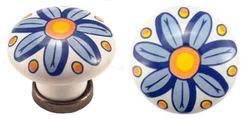 Pomolo Porcellana Tondo C/Base F/28 31X26 Mm- 25,0 Pz