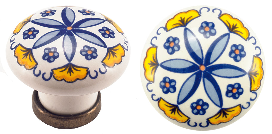 Pomolo Porcellana Tondo C/Base F/29 31X26 Mm- 25,0 Pz