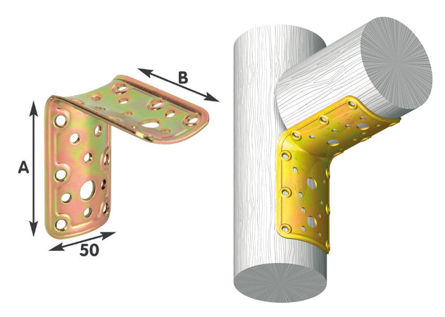 Piastra 904 Tonda Ang 90 Gra Pali Acc Trop 80X80 Mm- Aldeghi Luigi Spa- 25,0 Pz