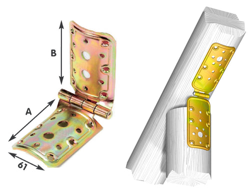Piastra 914 Cerniera Pali Tonda Acc Trop 148X148 Mm- Aldeghi Luigi Spa- 10,0 Pz