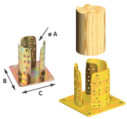 Piastra 922 Supporto Pilastro Avv Acc Trop D 120 Mm- Aldeghi Luigi Spa- 4,0 Pz