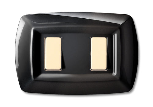 Tondo Placca Magic Plast 2P Nero- Elettrocanali- 10,0 Pz