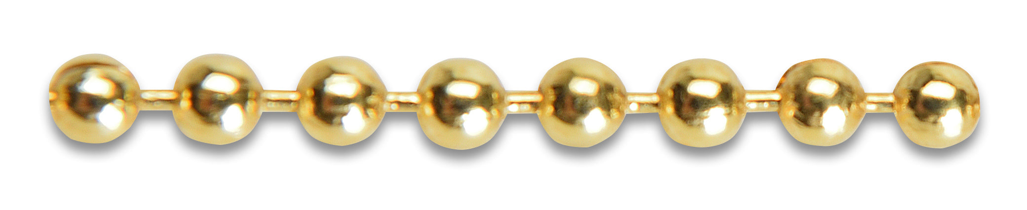 Catena A Perline Ottone Lucido D 4,0 Mm- 25,0 Ml