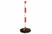Colonna Segnaletica Bianco Rossa H 90 Cm- 10,0 Pz