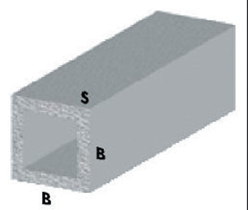 Profilo Argento H.100 Cm Tubo Quadro 10X10X1 Mm**- Arcansas- 5,0 Pz