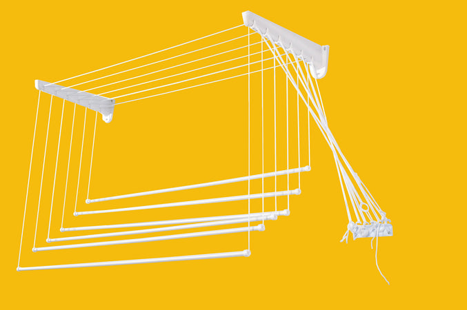 Stendibiancheria Da Parete Saliscendi Resina 120 Cm- 1,0 Pz