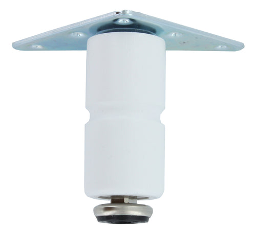 Piedino Legno Piastra Mobile 100 Mm Bianco*- 8,0 Pz