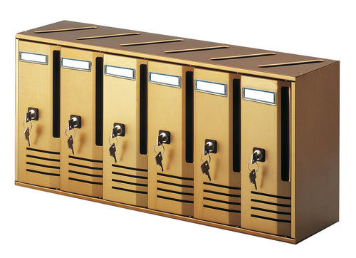Cassetta Postale Alubox Cubo C6 62X17,5X30 Bronzo- Alubox- 1,0 Pz