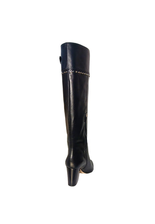 sergio rossi Scarpe Donna Sergio Rossi Stivale in pelle-borchie sul gambale-fibbia laterale da donna