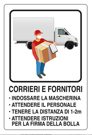 Etic. Ades. 20X30 Corrieri E Fornitori- 10,0 Pz