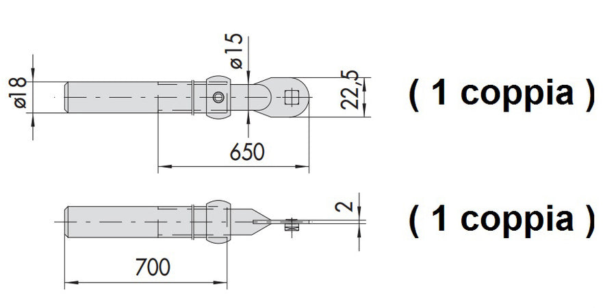 Cisa Art.06425.010 Aste X 57120 E 57165- Cisa- 1,0 Pz