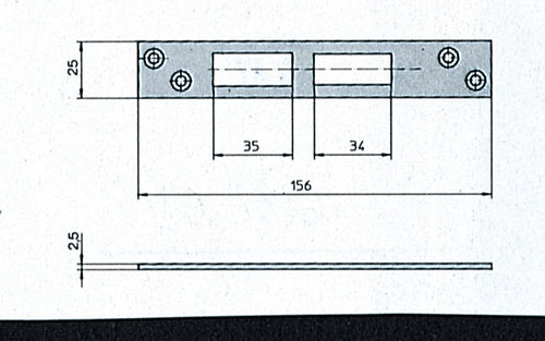 Cisa 06232.01 Contropiastra X57-313.318.353.358- Cisa- 1,0 Pz