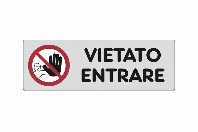 Etichetta Adesiva 150X50 Vietato Entrare- 10,0 Pz