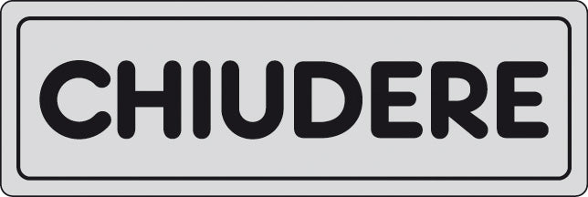 Etichetta Adesiva 150X50 Chiudere- 10,0 Pz