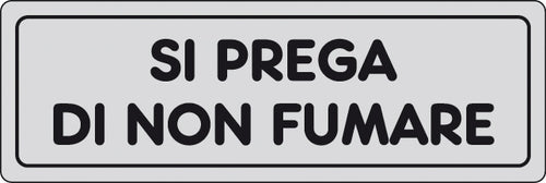 Etichetta Adesiva 150X50 Si Prega Di Non Fumare- 10,0 Pz