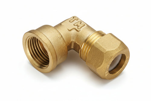 Gomito Ottone Bicono F/Gas 16X1/2- Tiemme- 10,0 Pz