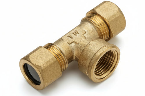 Tee Ottone Due Biconi - F/Gas 12X1/2 Pes- Tiemme- 10,0 Pz