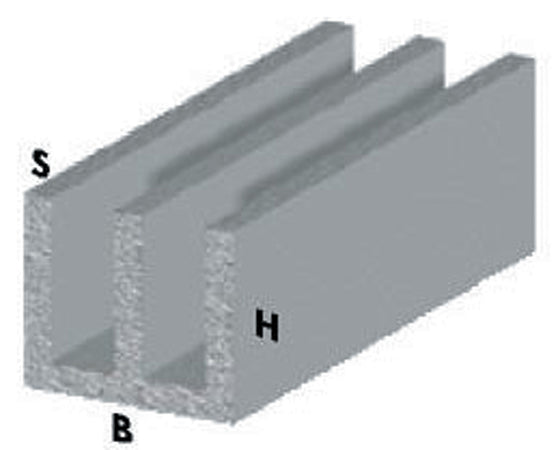 Profilo Argento H.100 Cm Canalino Uu 16X 7X1 Mm- Arcansas- 5,0 Pz