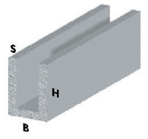 Profilo Argento H.100 Cm Canalino U 8X 8X1 Mm**- Arcansas- 5,0 Pz
