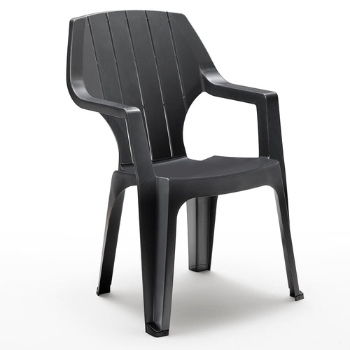 Poltrona Resina Alta Antracite- 1,0 Pz