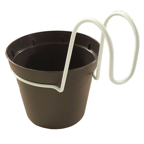 Conf. 6 Vasetti Diam.Cm.10 C/Agganci Tortora- 1,0 Confezione