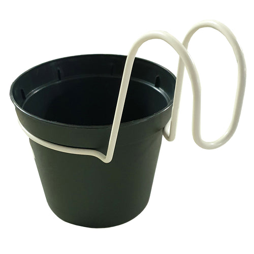 Conf. 6 Vasetti D 10 Cm Con Agganci Antracite- 1,0 Confezione