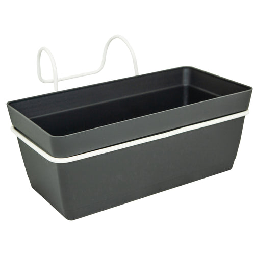 Conf. 3 Balconette 21X10Xh8 Cm Antracite- 1,0 Confezione