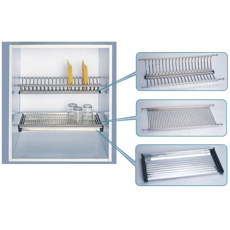 Mensola Colapiatti Acciaio Inox C/Vasch 56 Cm- 1,0 Coppie