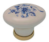 Pomolo Porcellana Ovale C/Base F/ 7 24X34X25 Mm- 25,0 Pz