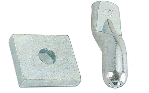 Piastra Con Perno Per Cardine D 20 Mm Acc Zinc- Combi Arialdo- 10,0 Pz