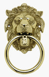 Battente Ottone Leone C/Anello 155 Mm Anticato- Benini- 2,0 Pz