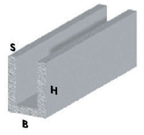 Profilo Cromo H.100 Cm Canalino U 10X11,5X1,5 Mm- Arcansas- 5,0 Pz