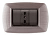 Placca Life Living Plast Acciaio Satinato 3P- Elettrocanali- 10,0 Pz